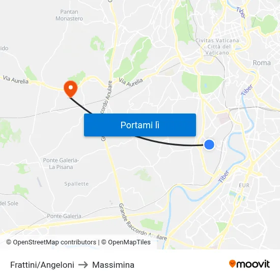 Frattini/Angeloni to Massimina map