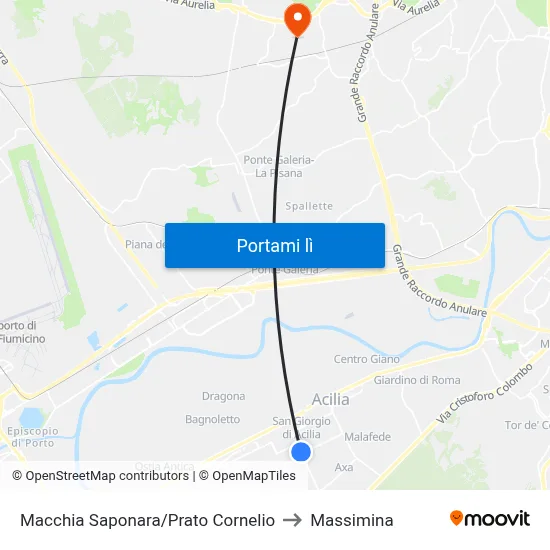 Macchia Saponara/Prato Cornelio to Massimina map