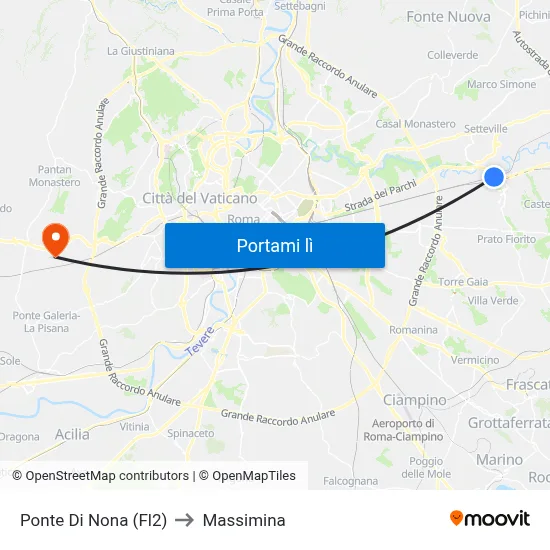 Ponte Di Nona (Fl2) to Massimina map