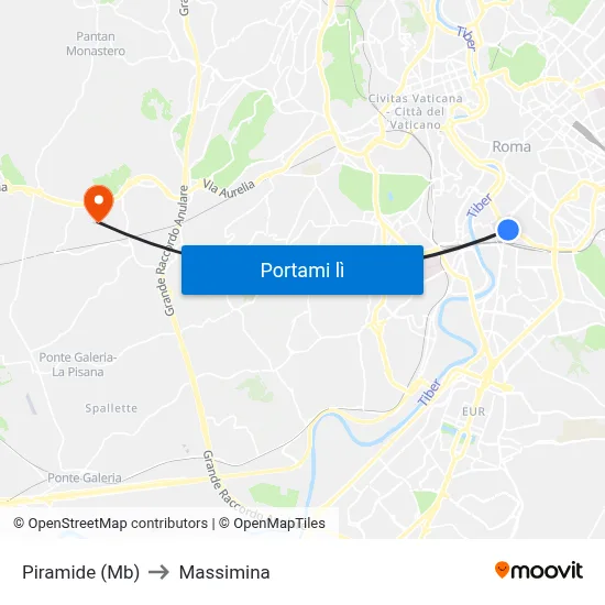 Piramide (Mb) to Massimina map