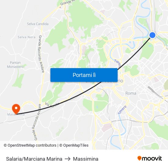 Salaria/Marciana Marina to Massimina map