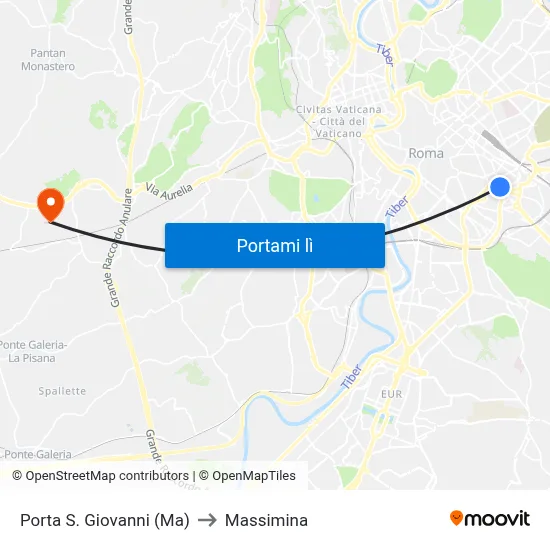 Porta S. Giovanni (Ma) to Massimina map
