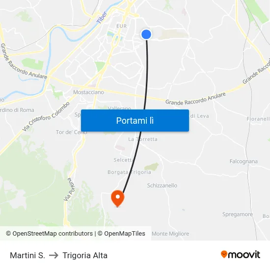 Martini S. to Trigoria Alta map