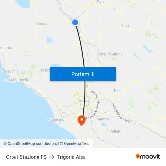Orte | Stazione FS to Trigoria Alta map
