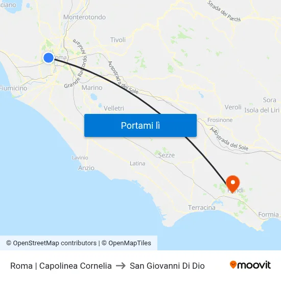 Roma | Capolinea Cornelia to San Giovanni Di Dio map