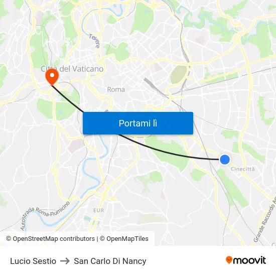 Lucio Sestio to San Carlo Di Nancy map