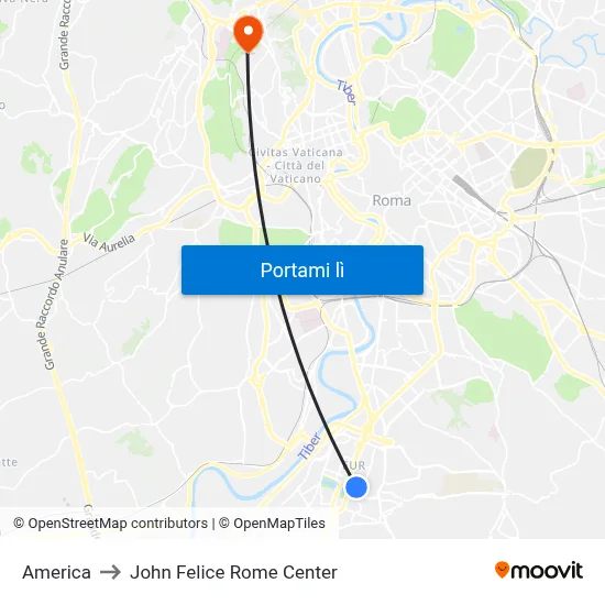 America to John Felice Rome Center map