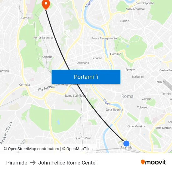 Piramide to John Felice Rome Center map