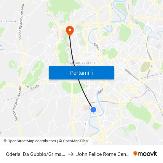 Oderisi Da Gubbio/Grimaldi to John Felice Rome Center map