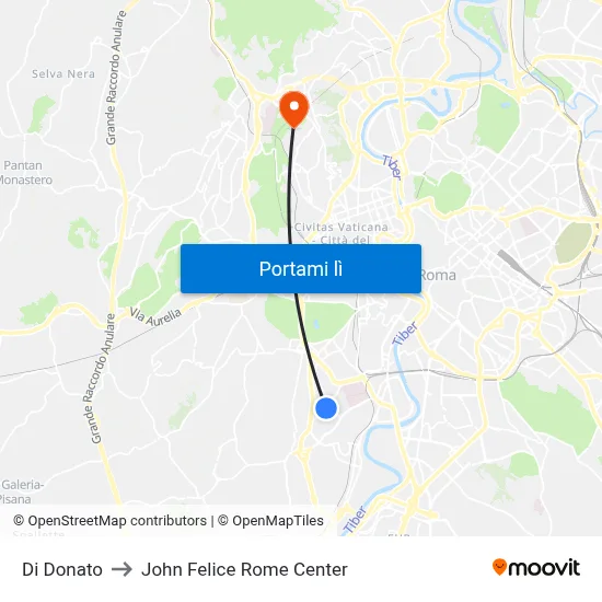 Di Donato to John Felice Rome Center map
