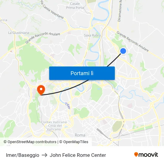Imer/Baseggio to John Felice Rome Center map