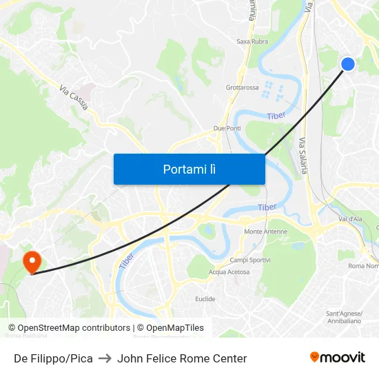 De Filippo/Pica to John Felice Rome Center map