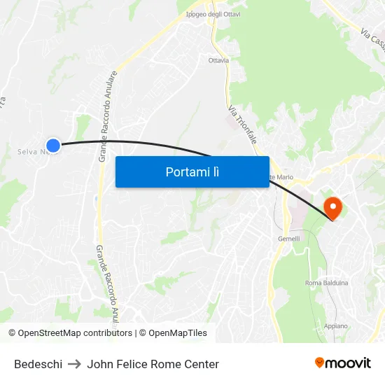 Bedeschi to John Felice Rome Center map