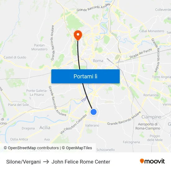 Silone/Vergani to John Felice Rome Center map