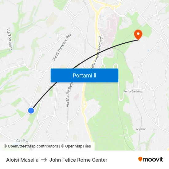 Aloisi Masella to John Felice Rome Center map