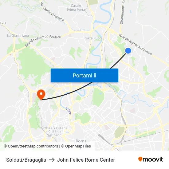 Soldati/Bragaglia to John Felice Rome Center map