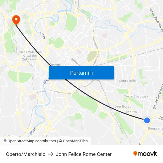 Oberto/Marchisio to John Felice Rome Center map