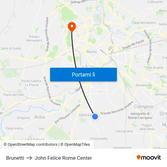 Brunetti to John Felice Rome Center map