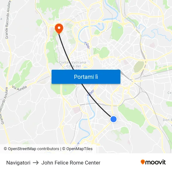 Navigatori to John Felice Rome Center map