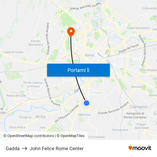 Gadda to John Felice Rome Center map