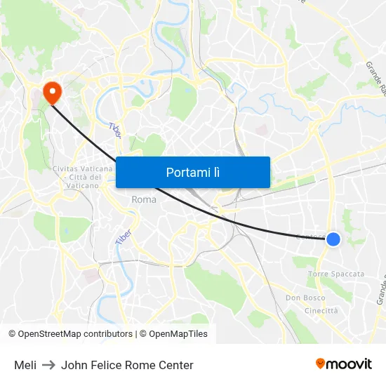 Meli to John Felice Rome Center map