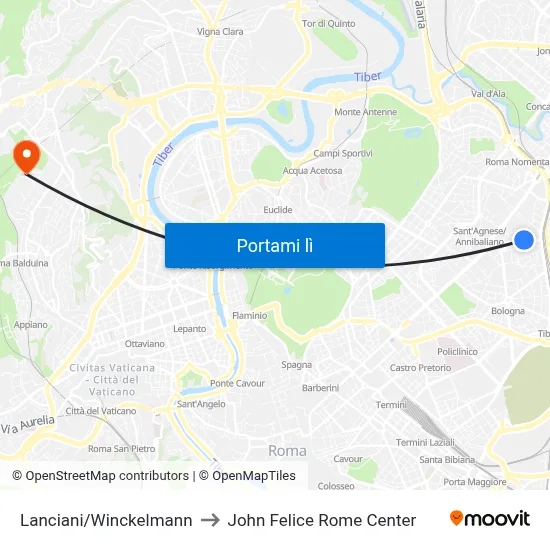 Lanciani/Winckelmann to John Felice Rome Center map