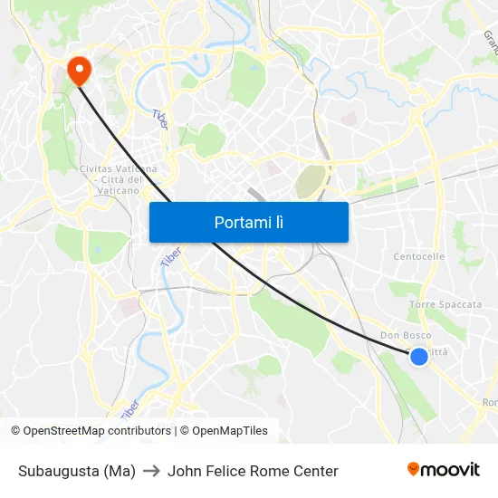 Subaugusta (Ma) to John Felice Rome Center map