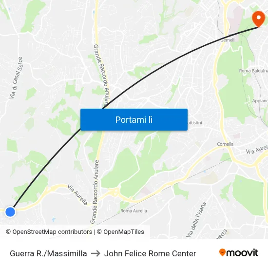 Guerra R./Massimilla to John Felice Rome Center map