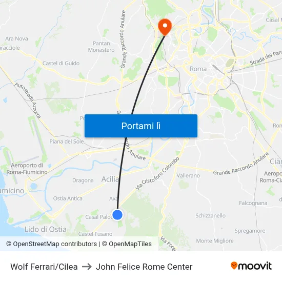 Wolf Ferrari/Cilea to John Felice Rome Center map
