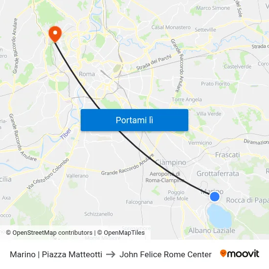 Marino | Piazza Matteotti to John Felice Rome Center map