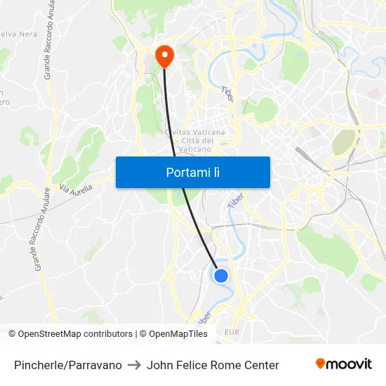 Pincherle/Parravano to John Felice Rome Center map