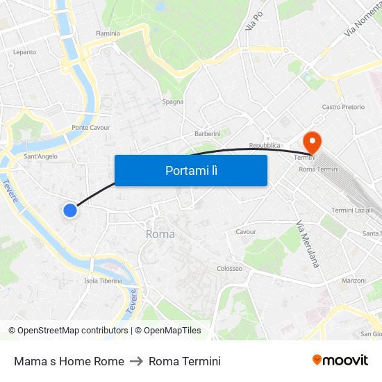 Mama s Home Rome to Roma Termini map