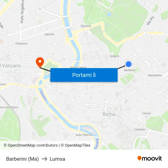 Barberini (Ma) to Lumsa map