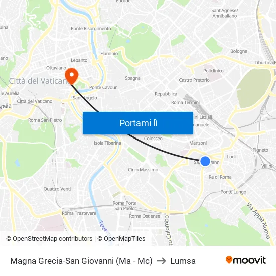 Magna Grecia-San Giovanni (Ma - Mc) to Lumsa map