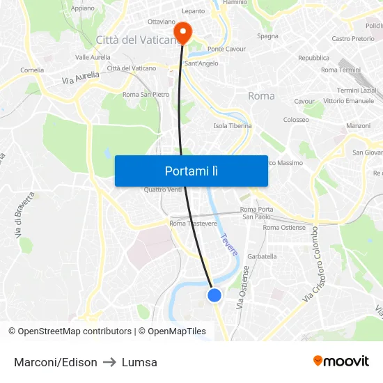 Marconi/Edison to Lumsa map