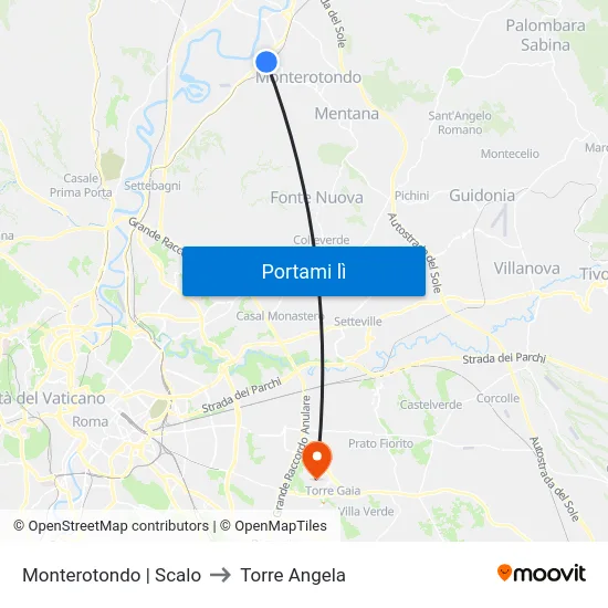 Monterotondo | Scalo to Torre Angela map