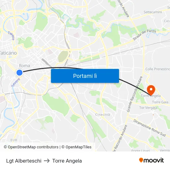 Lgt Alberteschi to Torre Angela map