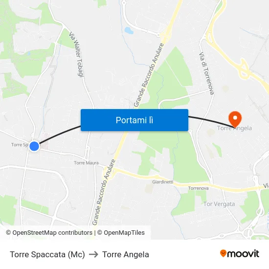 Torre Spaccata (Mc) to Torre Angela map
