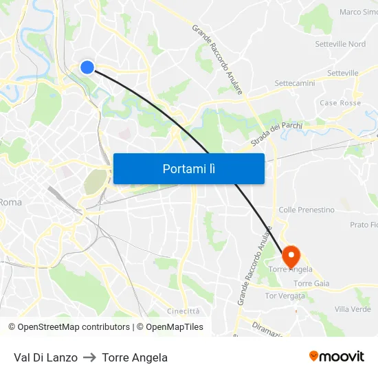 Val Di Lanzo to Torre Angela map