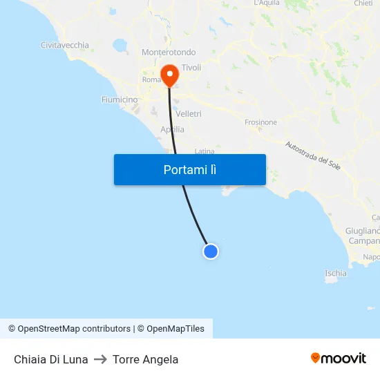 Chiaia Di Luna to Torre Angela map