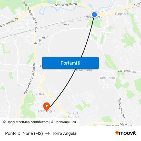 Ponte Di Nona (Fl2) to Torre Angela map