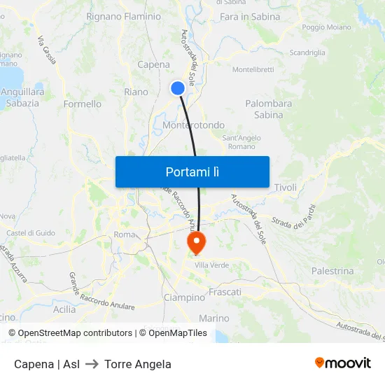 Capena | Asl to Torre Angela map