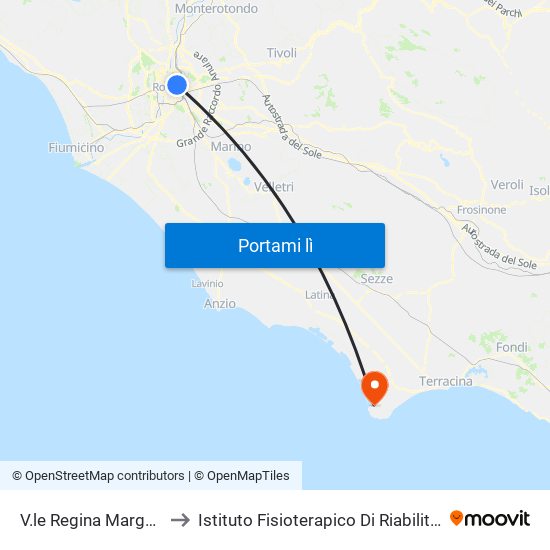 V.le Regina Margherita/Morgagni to Istituto Fisioterapico Di Riabilitazione Clara Franceschini map