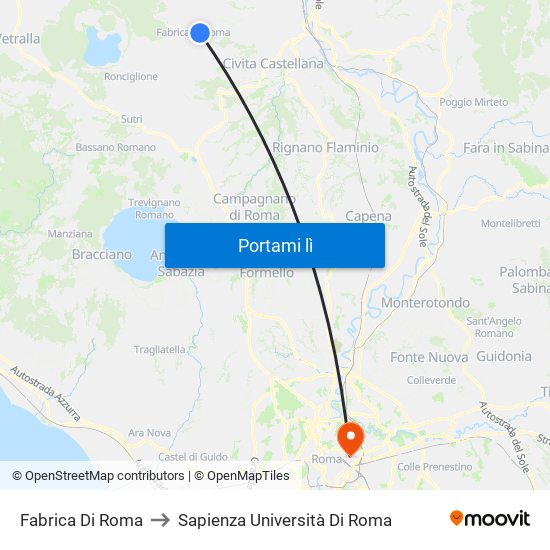Fabrica Di Roma to Sapienza Università Di Roma map