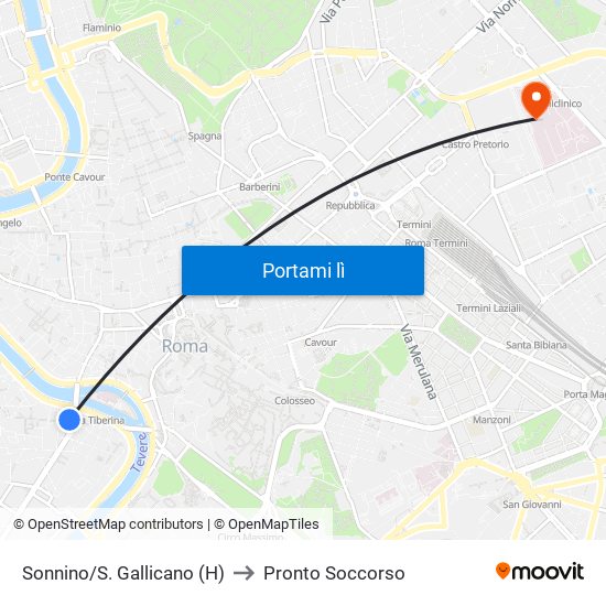 Sonnino/S. Gallicano (H) to Pronto Soccorso map