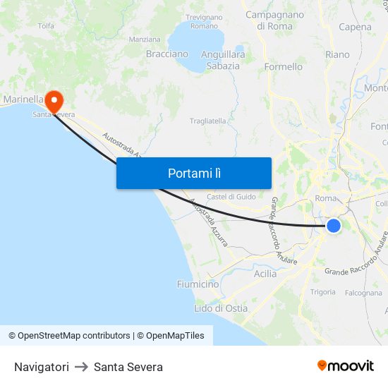 Navigatori to Santa Severa map