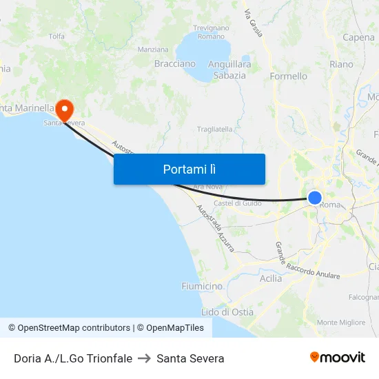 Doria A./L.Go Trionfale to Santa Severa map