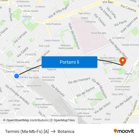 Termini (Ma-Mb-Fs) [A] to Botanica map