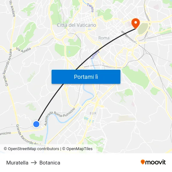 Muratella to Botanica map
