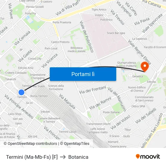 Termini (Ma-Mb-Fs) [F] to Botanica map